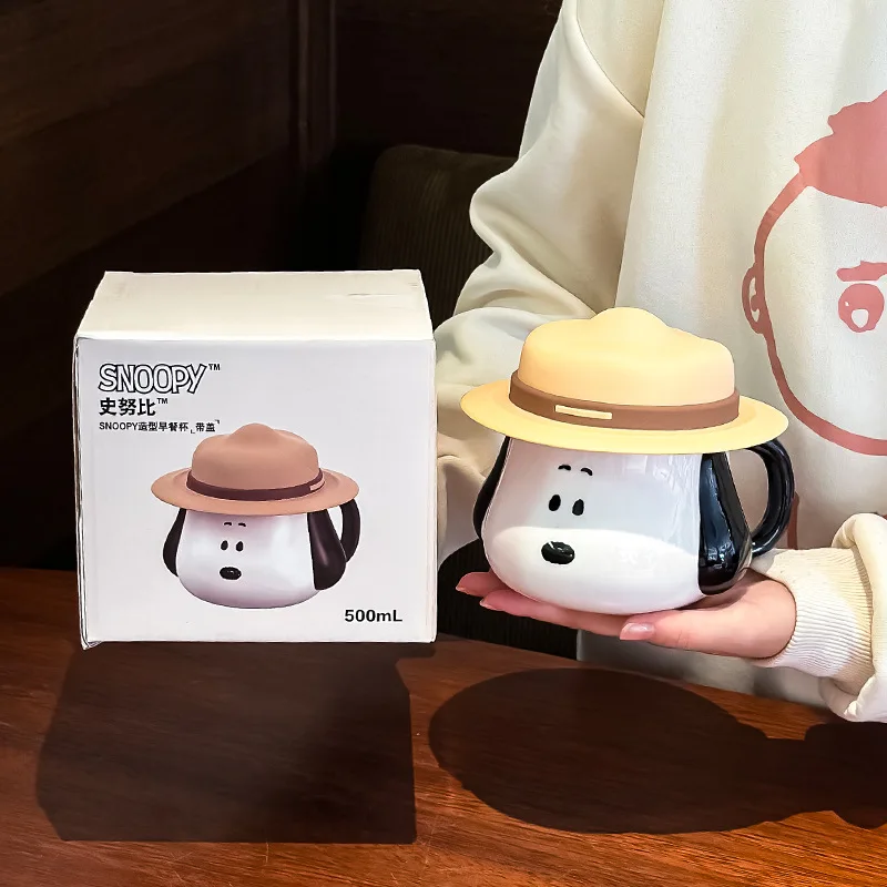 Anime Merchandise Mugs - Snoopy strohoed design keramische mok met
